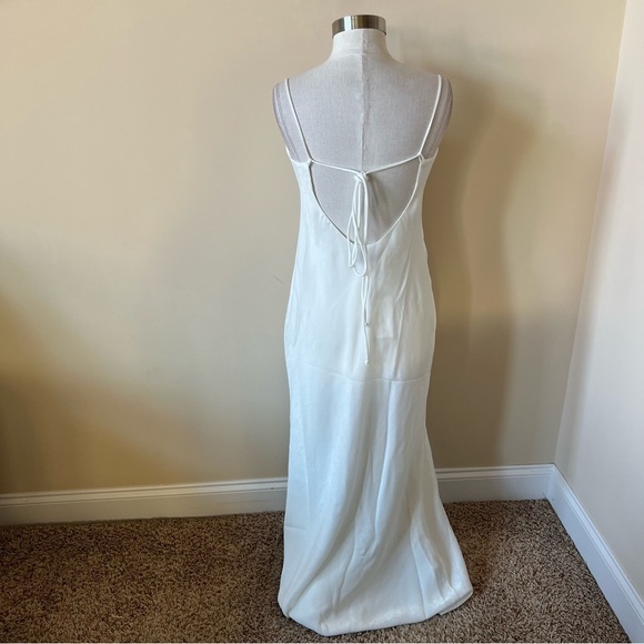RESA White satin silk Dress - Picture 8 of 13